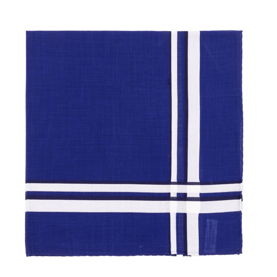 Taschentucher | Simonnot-Godard Ink Blue Handkerchief "Picasso" Made Of Pure Cotton