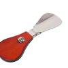 Shoe Care | Turms Folding Silver Shoehorn With Red Handle