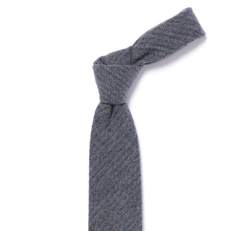 Ties | Cesare Attolini Ca Archivio Storico: Tie "Puntini" In Pure Cashmere - Handrolled