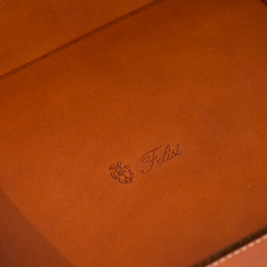 Small Leather Goods | Felisi Office Organizer "Utensils Bowl" From Saddle Leather - Handcrafted