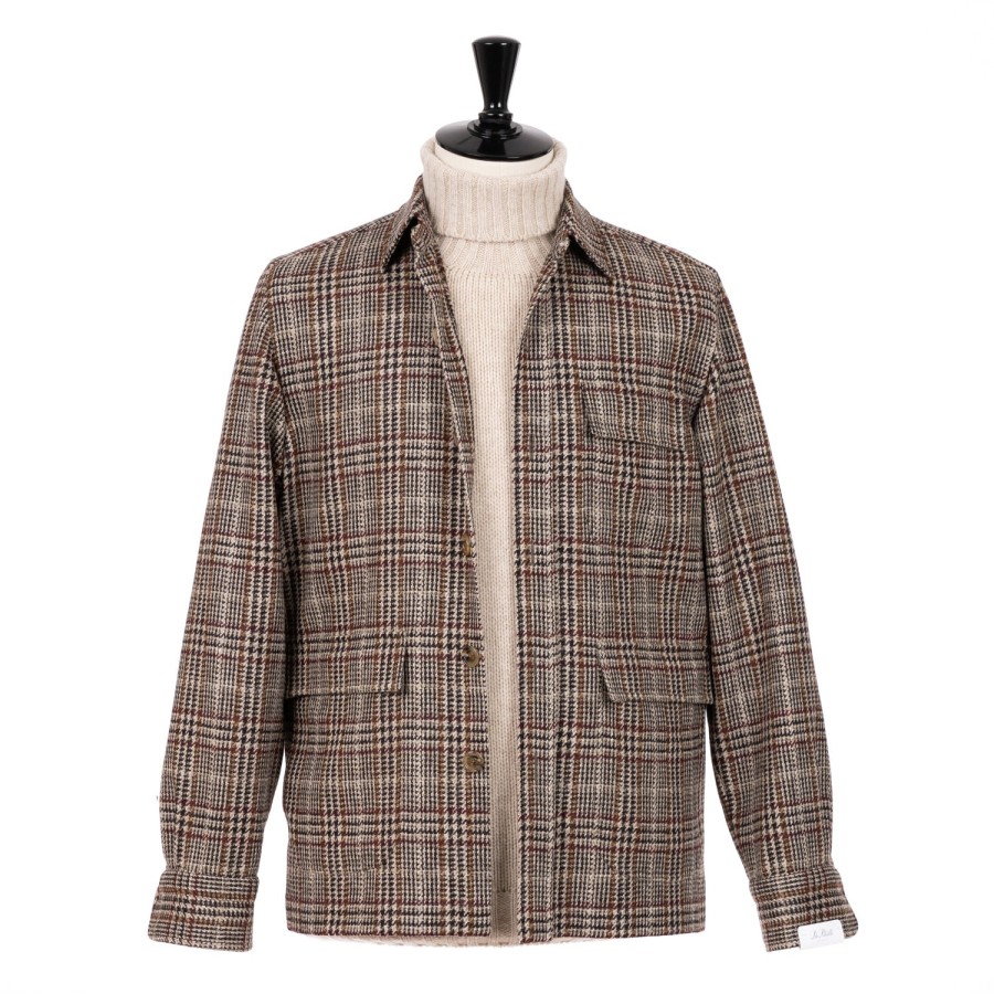 Teba + Shirt Jackets | De Petrillo Checked Sports Jacket "Shirt Pocket" Made Of Pure Wool By Fe