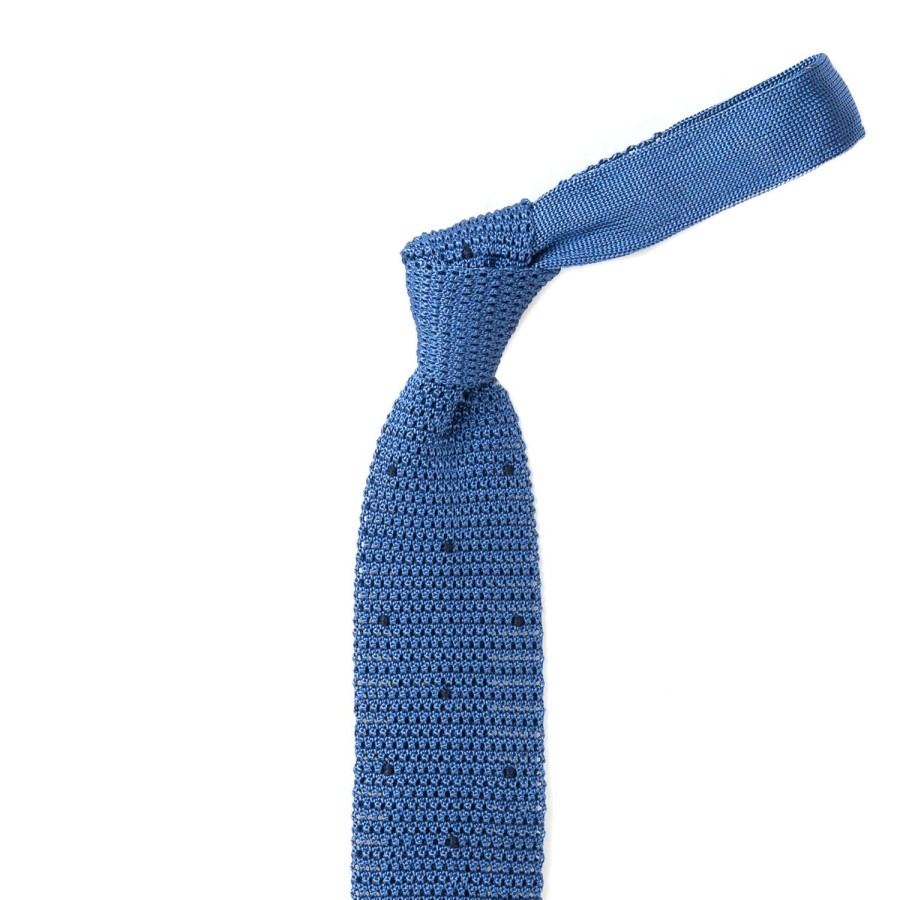 Ties | Petronius Exclusively For Michael Jondral: "Pois" Knitted Tie Made Of Pure Silk