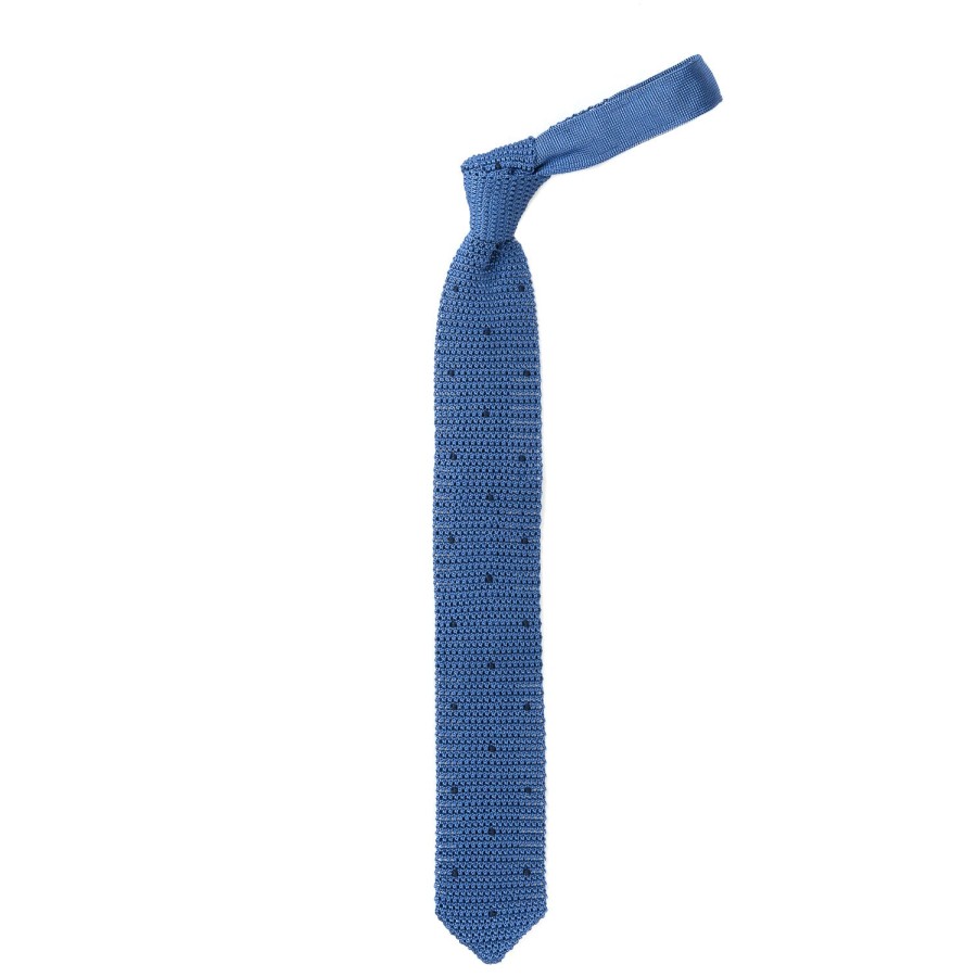 Ties | Petronius Exclusively For Michael Jondral: "Pois" Knitted Tie Made Of Pure Silk