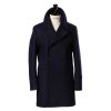 Coats | Sealup Dark Blue Wool Pea Coat "Genova"