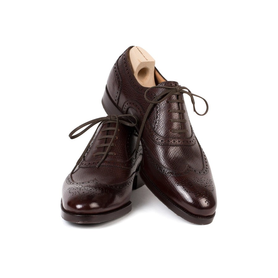 Mto | Saint Crispin's Oxford "Brogue American" Aus Genarbtem Kalbsleder - Reine Handarbeit