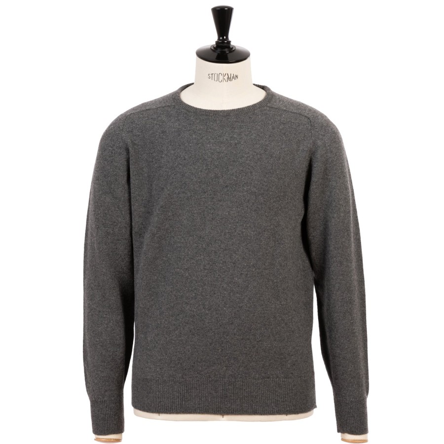 Knitwear | William Lockie Pure Geelong Lambswool "Leven Crew" Sweater - 2 Ply