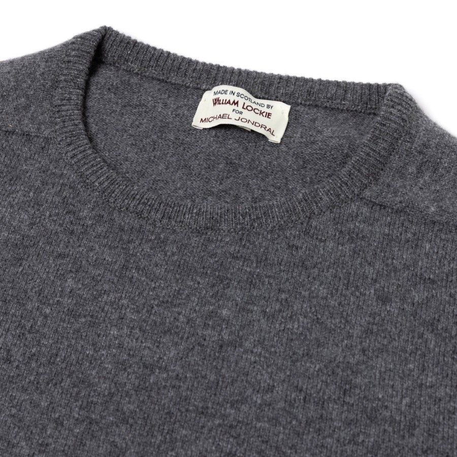 Knitwear | William Lockie Pure Geelong Lambswool "Leven Crew" Sweater - 2 Ply