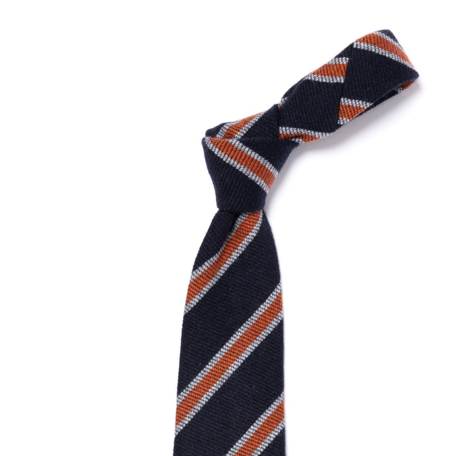 Ties | Cesare Attolini Ca Archivio Storico: Tie "Nuovo Collegio" In Pure Cashmere - Handrolle