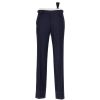 Trousers | Rota Sartorial Exclusive To Michael Jondral: Blue Pure Wool Flannel Pants - Rota Sart