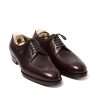 Mto | Saint Crispin's Derby "Split Toe Apron" Made Of Dark Brown Grained Calfskin - Pure Han