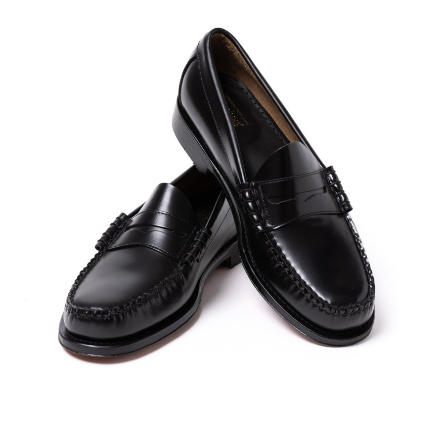 S | G.H. Bass Penny Loafers "The Original Weejun" In Calf Leather