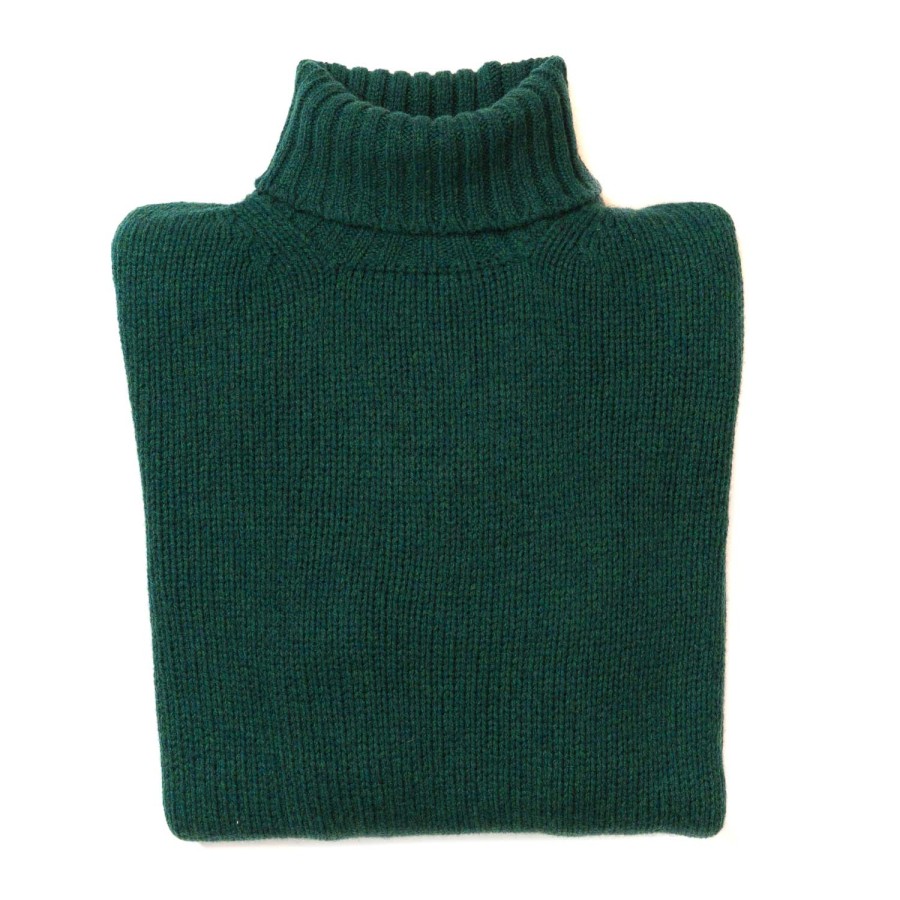 Knitwear | William Lockie Turtleneck Sweater "Alain Rollneck" Made Of 4 Ply Geelong Lambswool