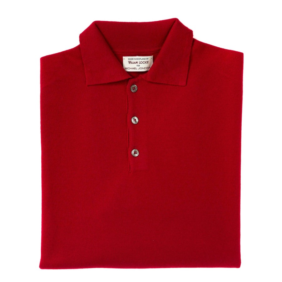 Knitwear | William Lockie Knitted Polo "Oxton Sportshirt" Made Of Fine Scottish 1-Ply Cashmere