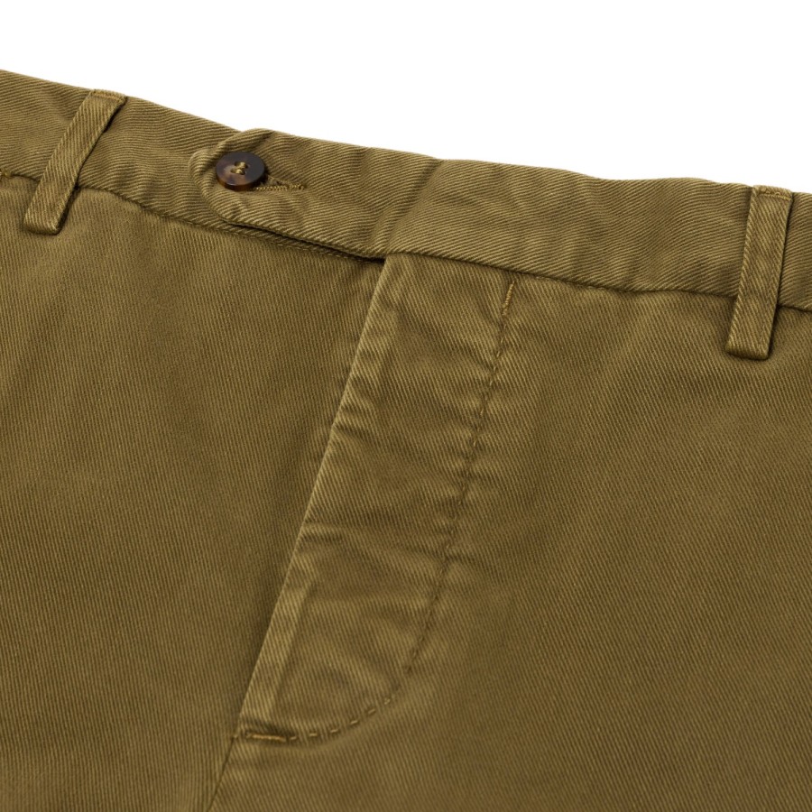 Trousers | Rota Sport Exclusive To Michael Jondral: Olive Green Cotton Mix Winter Chino - Ro