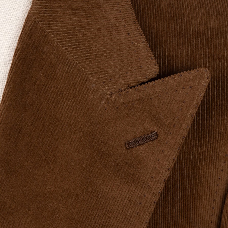 Suit & Jacket | Cesare Attolini Double-Breasted Fine Corduroy Suit "Lusso Nel Paese" Made Of Original