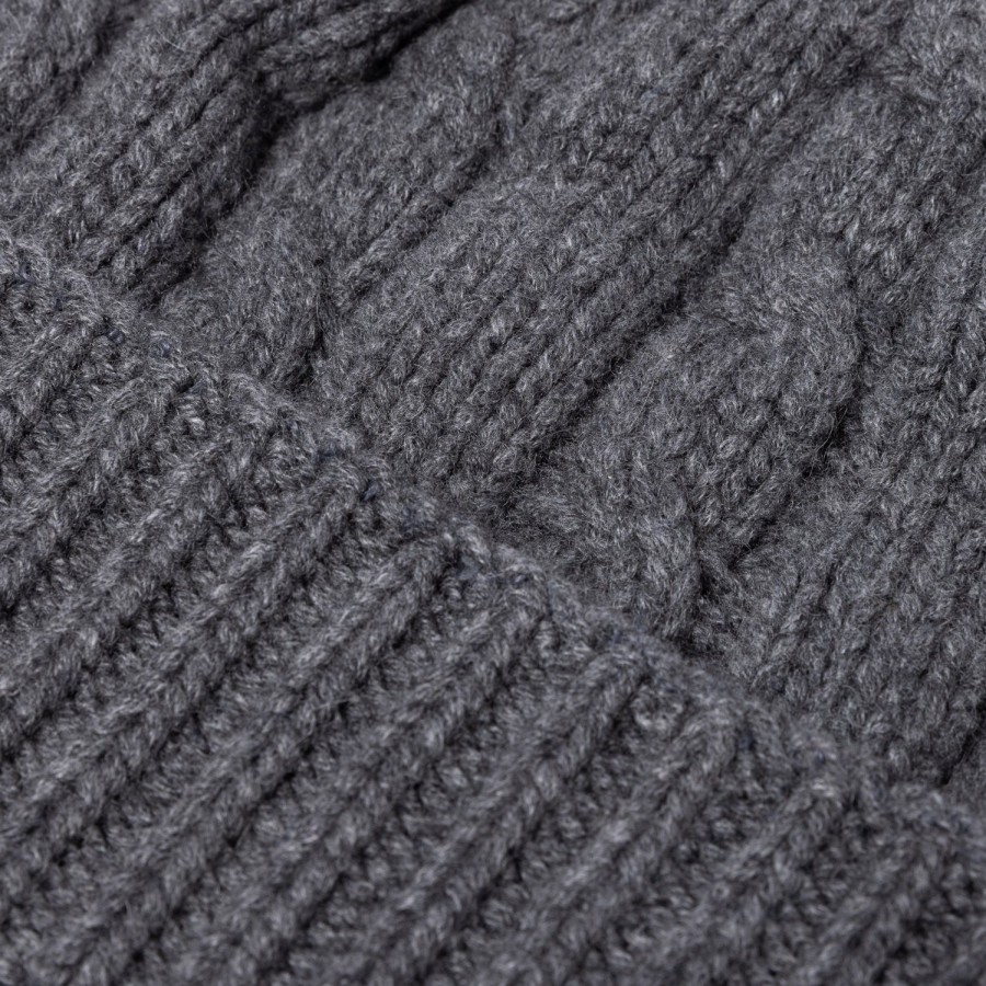 Hats | Manifatture Rosi Rosi Collection X Mj: Knitted Hat "Cable Beanie" In Pure Cashmere