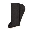 Stockings | Sozzi Dark Gray Ribbed Stockings