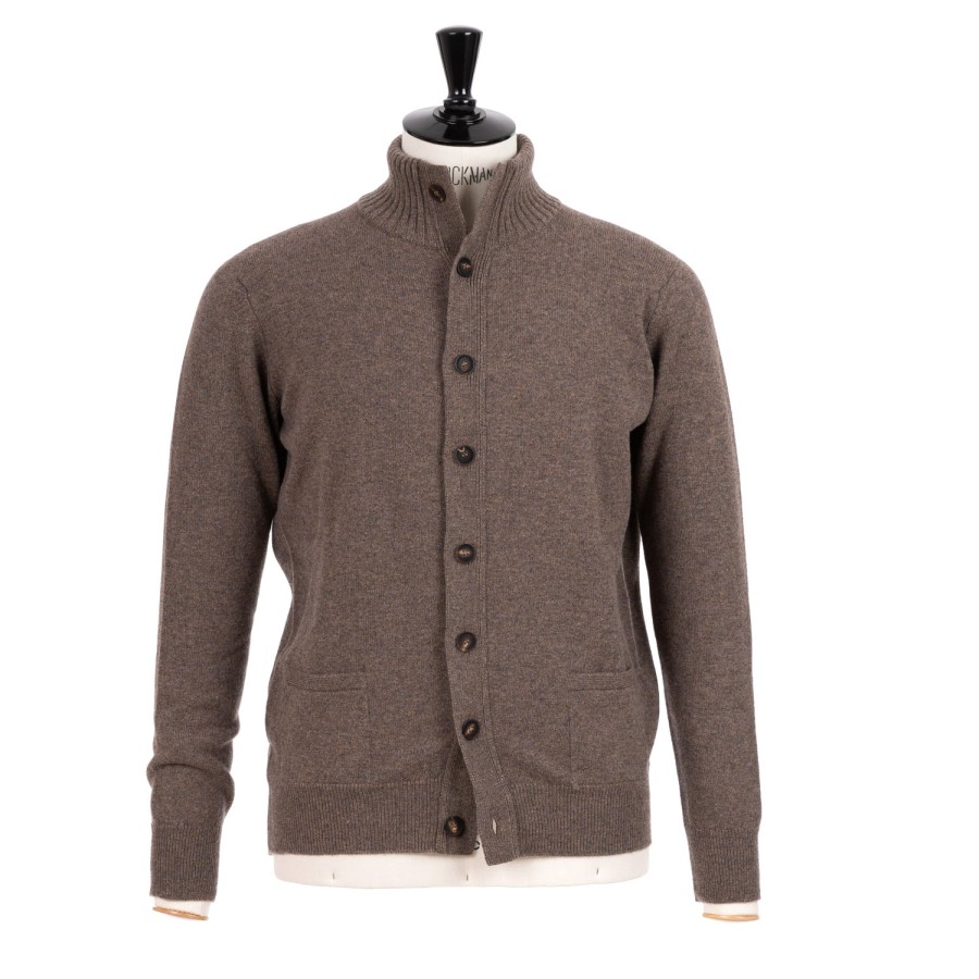 Knitwear | William Lockie Cardigan "Lakeland Turtle" In 2 Ply Geelong Lambswool