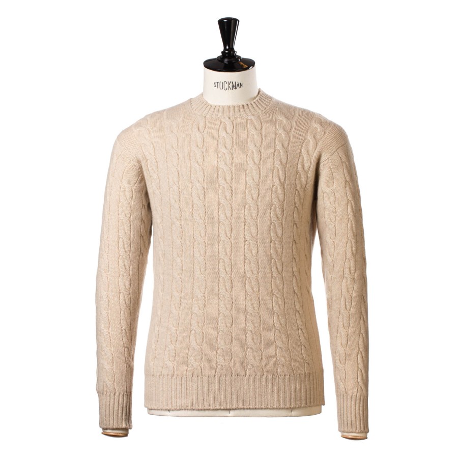 Knitwear | William Lockie Plait Pullover "Chirnside Cable" Made Of Pure Scottish 4 Ply Cashmere