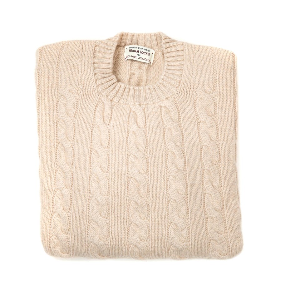 Knitwear | William Lockie Plait Pullover "Chirnside Cable" Made Of Pure Scottish 4 Ply Cashmere