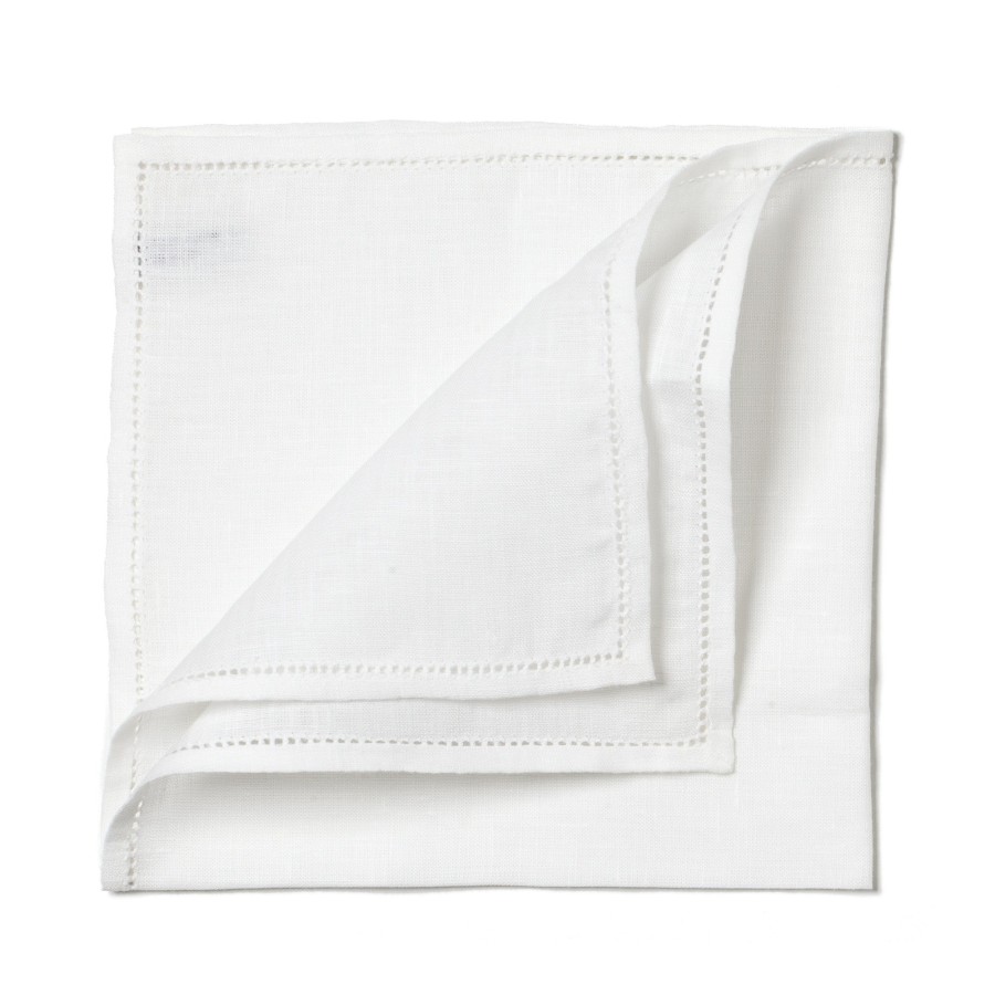 Handkerchiefs | Simonnot-Godard White Linen Pocket Square