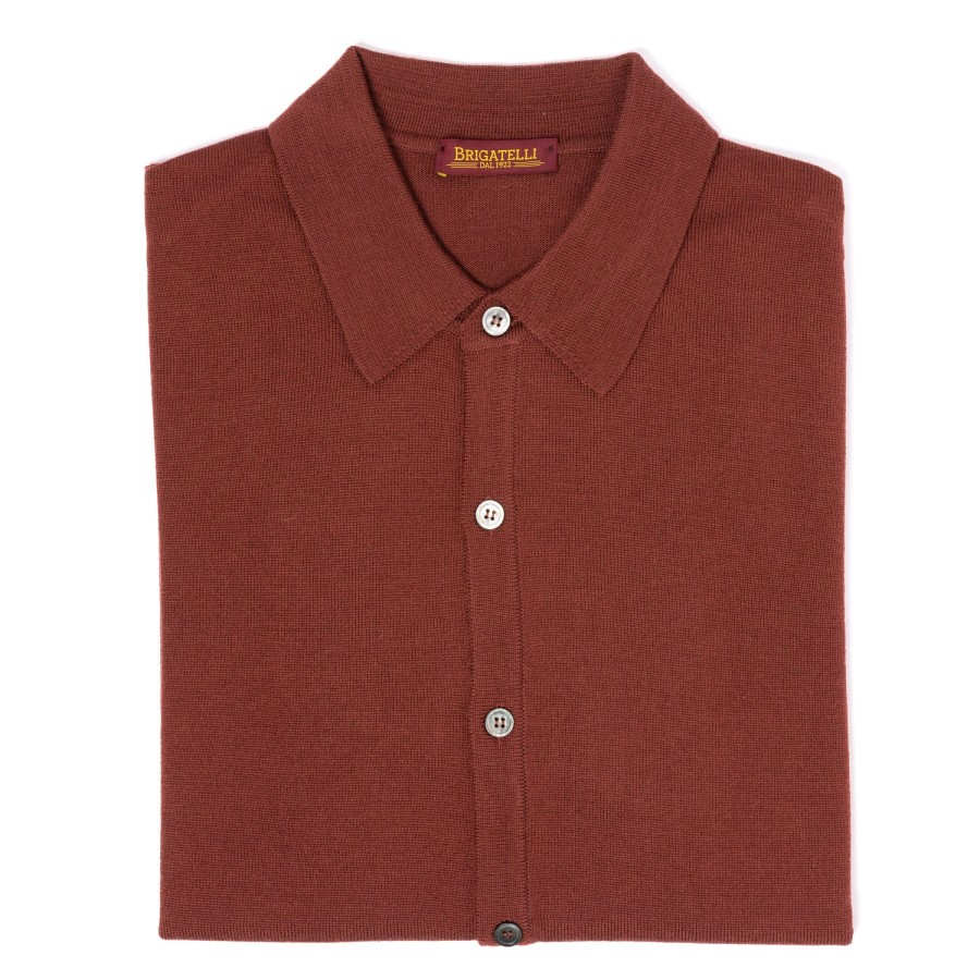 Knitwear | Brigatelli dal 1922 Brigatelli Dal 1922 Per Michael Jondral: Knitted Shirt In The Finest M