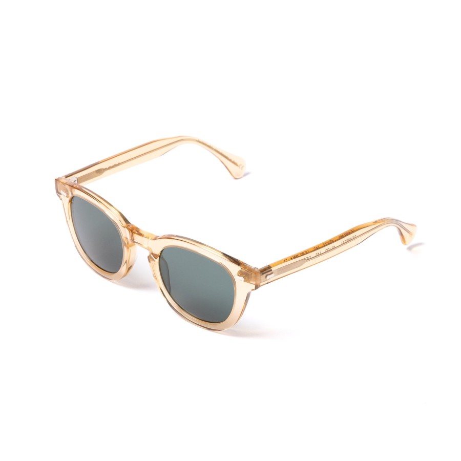 Sunglasses | TBD EYEWEAR Sunglasses "Donegal Champagne" With Green Lenses - Handmade